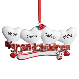 Personalized Four Grandchildren Ornament