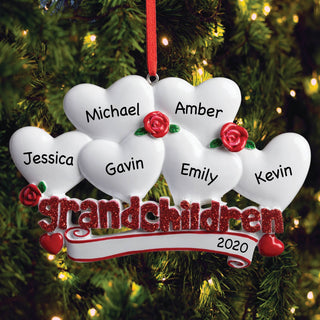 Personalized Five Grandchildren Ornament