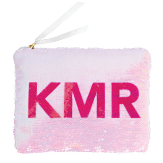 Her Monogram Personalized Sequin Zipper Pouch