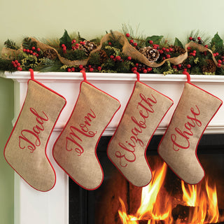 My Name Personalized Burlap Stocking