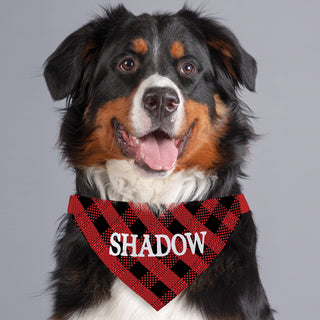 Buffalo Plaid Personalized Dog Bandana