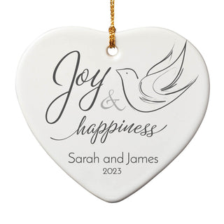 Joy and Happiness Personalized Ornament