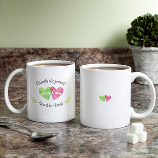 Two Friends Personalized White Coffee Mug - 11 oz.