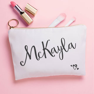 Black Name Personalized Zipper Pouch