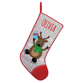 Jolly Reindeer Personalized Stocking