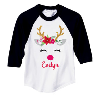 Girl Reindeer Personalized Sports Jersey