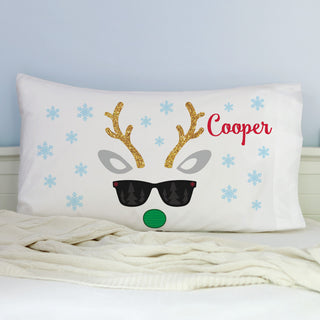 Boy Reindeer Personalized Pillowcase