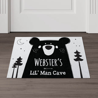 Lil' Man Cave Personalized Doormat - 18x27 Inch, 1/8" Thin