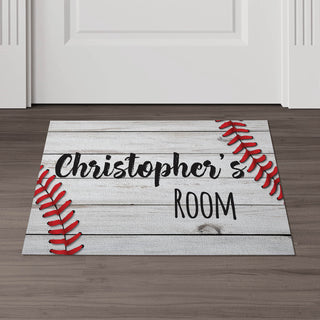 Baseball Bedroom Personalized Doormat