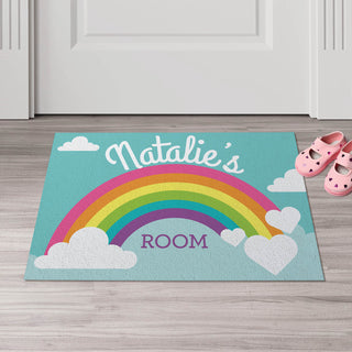 Rainbow Bedroom Personalized Doormat - 18x27 Inch, 1/8" Thin
