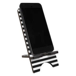 Floral Stripes Personalized Phone Stand