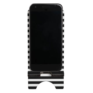 Floral Stripes Personalized Phone Stand