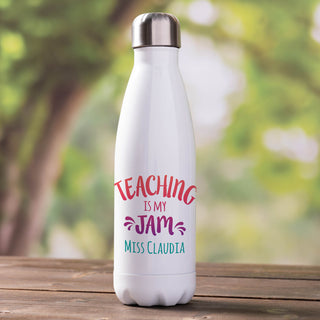 Teaching Is My Jam Personalized Stainless Steel Water Bottle