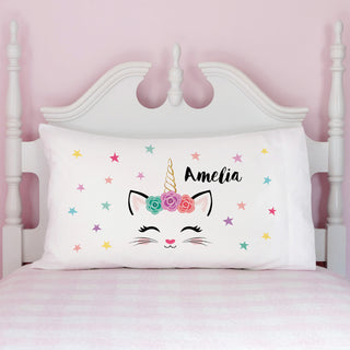 Sweet Caticorn Personalized Pillowcase