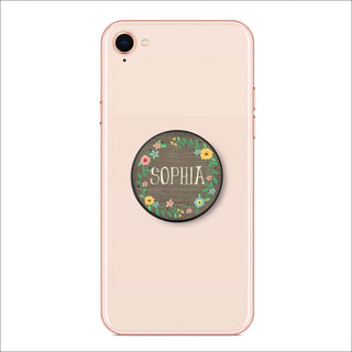 Floral Name Personalized Phone Grip