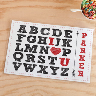 Letters of Love Personalized Placemat for Him
