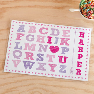 Letters of Love Personalized Placemat For Her