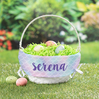 Mermaid Personalized Easter Basket and Liner