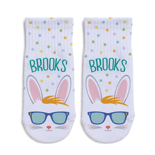 Handsome Hare Boy's Personalized Toddler Socks