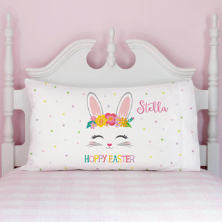 Beautiful Bunny Girl's Personalized Pillowcase
