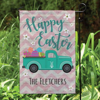 Easter Pickup Personalized Garden Flag
