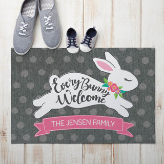 Every Bunny Welcome Personalized Doormat