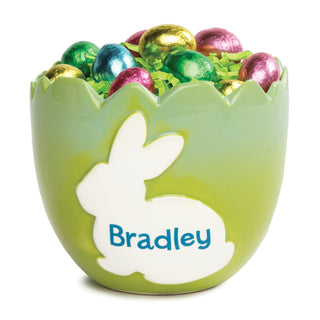 Ombre Cracked Egg Personalized Ceramic Bowl