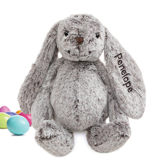 18" Personalized Gray Floppy Ear Bunny