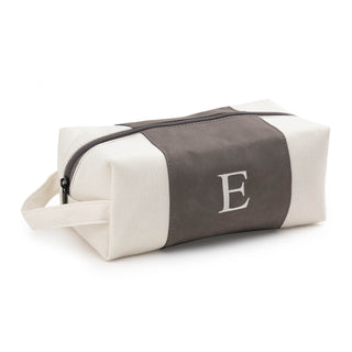 Initials Grey Leatherette Travel Kit