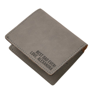 Special Message Grey Leatherette Wallet