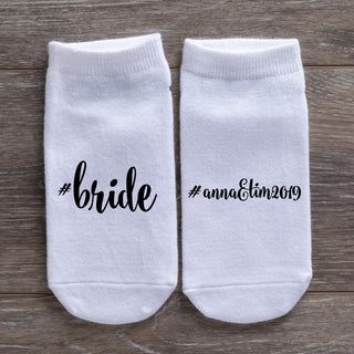 Hashtag Personalized No-Show Socks