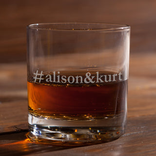 Hashtag Personalized Whiskey Glass