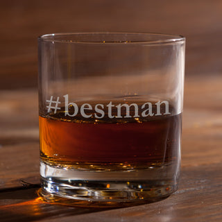 Hashtag Personalized Whiskey Glass