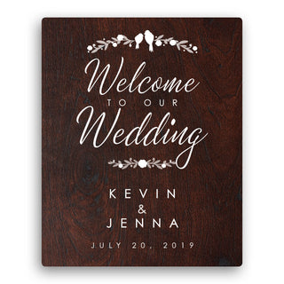 Welcome to Our Wedding 16x20 Canvas