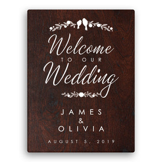 Welcome to Our Wedding 24x36 Canvas