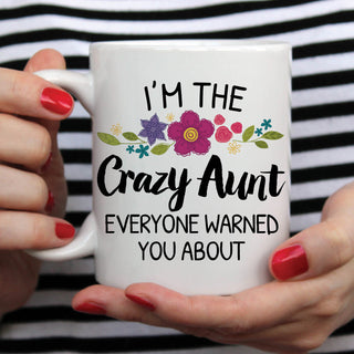 Crazy Aunt Personalized White Coffee Mug - 11 oz.