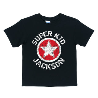 Super Kid Personalized Black T-Shirt