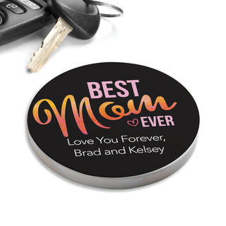 Best Mom Ever Personalized Car Coaster Set