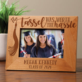 Worth the Hassle Personalized Wood Picture Frame