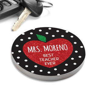 Best Teacher Ever Personalized Car Coaster Set