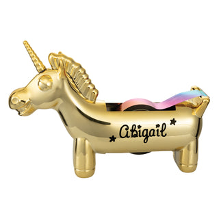 Gold Unicorn Personalized Tape Dispenser