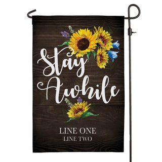 personalized sunflower garden flag