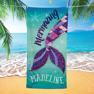 Mermazing Plush Beach Towel