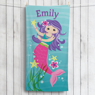 Sweet Mermaid Plush Beach Towel