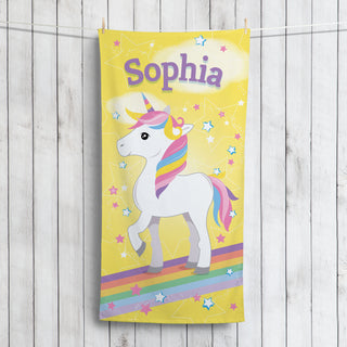 Sweet Unicorn Plush Beach Towel