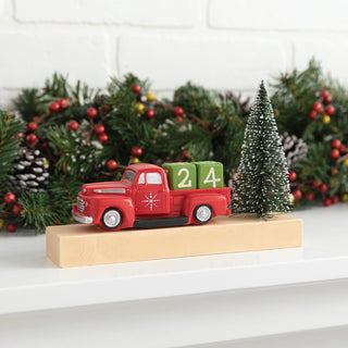 Red Truck With Countdown Blocks