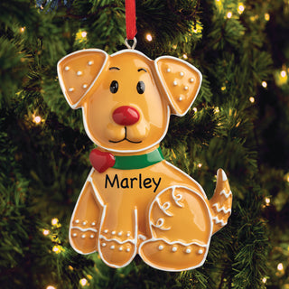 Gingerbread Dog Personalized Ornament