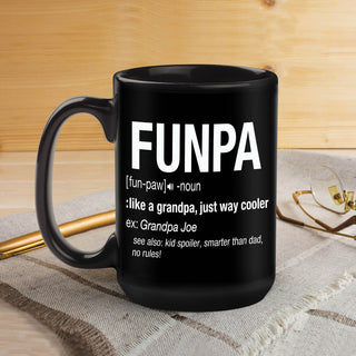Funpa Personalized Black Coffee Mug - 15 oz.