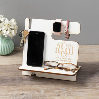 White Wood Desk Organizer