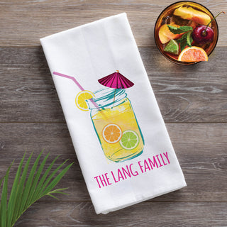 Happy Hour Personalized Tea Towel